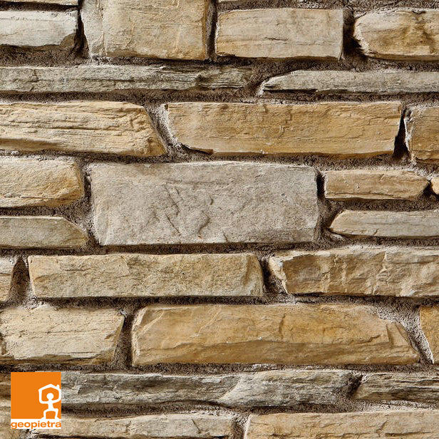 Wandverblender aus Naturstein von GEOPIETRA, detailreiche Ansicht des Verblenders für Innen- und Außenbereich.