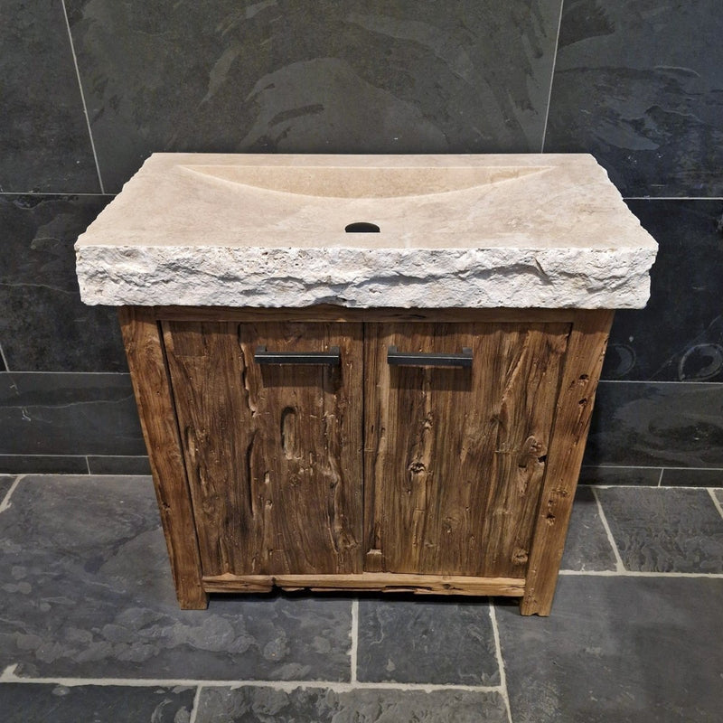  - Bantam 7 | mit Waschtisch - 86 x 45 x 80 cm - Badgestaltung | Afrika Naturstein