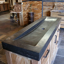 Moderner BINTAN Badunterschrank aus Teakholz mit glatter Oberfläche, ideal für stilvolle Badgestaltung