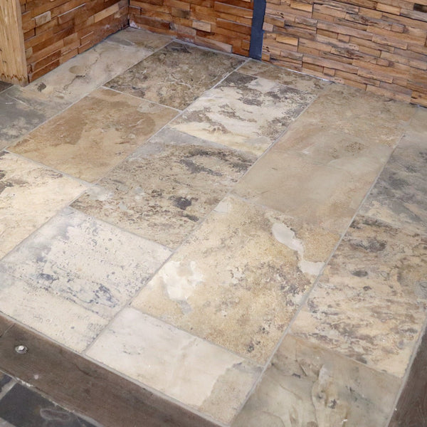  - Muster | Schieferfliesen | ANTIQUE WHITE - ca. 20 x 20 cm - Muster | Afrika Naturstein