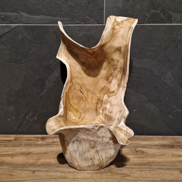  - LADA, Vase/Körbchen aus recyceltem Teakholz, diverse Größen - Nummer 2 - Badgestaltung | Afrika Naturstein