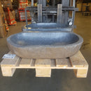 Aufsatzwaschbecken aus Flussstein | Unikate | 80-100 cm