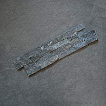 Schwarz-quarzit Naturstein Verblender, rechteckige Quarzit-Designs für Wandverkleidungen, hochwertige BLACK QUARZIT Qualität
