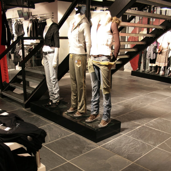 Schieferplatten für Wand und Boden Silver Grey grau anthrazit - Muster | Schieferfliesen | SILVER GREY |Quadratisch - ca. 20 x 20 cm - Muster | Afrika Naturstein