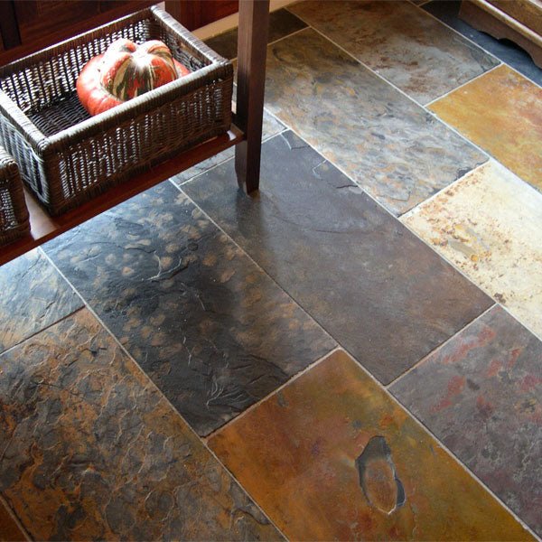  - Muster | Schieferfliesen | AFRIKA MULTICOLOR | Gesägt - ca. 20 x 20 cm - Muster | Afrika Naturstein