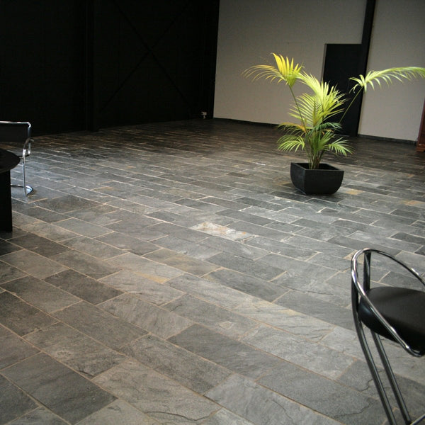 Naturstein Fliese Platte Quarzit Silver Grey - Quarzitfliesen | QUARZIT SILVER GREY - 60 x 30 x 1,2 - 1,5 cm - Fliesen | Afrika Naturstein