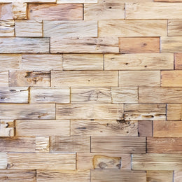 Verblender - Holzverblender - Wandverblender - Wandverkleidung - Paneele - Teak - Altholz - Mondo - 08 - MONDO | Holzpaneele - 1 Stück 60x18 cm - Verblender | Afrika Naturstein