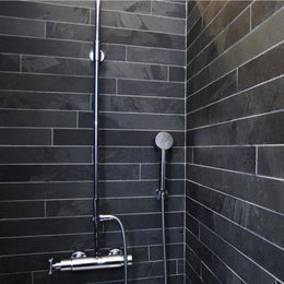  - Schiefer Verblender | MUSTANG BLACK SLATE - 60 x 5 x 1.0 cm - Verblender | Afrika Naturstein