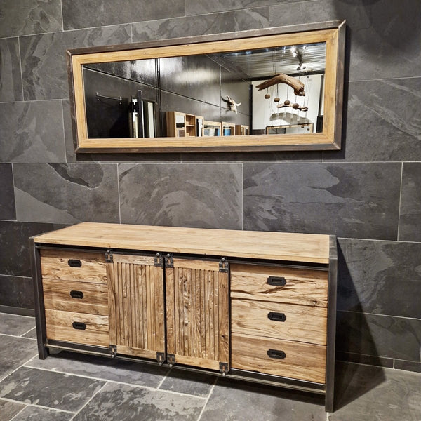  - PALU Unterschrank mit Spiegel, set - Set - Badgestaltung | Afrika Naturstein