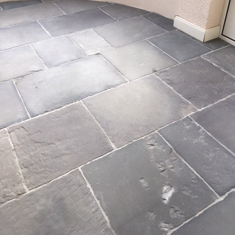 Sandsteinfliesen | CHATEAU GRIS - Großer Römischer Verband x 2 - 2.5cm - Fliesen | Afrika Naturstein GmbH