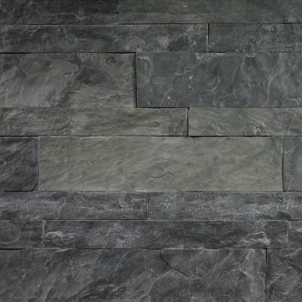 Verblender - Wandverblender - Wandverkleidung - Riemchen - Naturstein - Echtstein - Schiefer - Streifen - African - Blue - 02 - Muster | Naturstein Verblender | STREIFEN SCHIEFER AFRICAN BLUE - ca. 20 x 20 cm - Muster | Afrika Naturstein