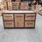 Sideboard im modernen Industriedesign mit viel Stauraum aus Recycle - Teak - METAL LOOK 1 Anrichte 150 x 55 x 80 cm - Badgestaltung | Afrika Naturstein