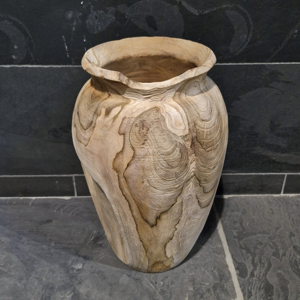 Vase aus recyceltem Teakholz, 40 cm hoch - Vase aus recyceltem Teakholz, 40 cm hoch - Vase 9 - Badgestaltung | Afrika Naturstein GmbH - Vase aus recyceltem Teakholz, 40 cm hoch - Vase 9 - Badgestaltung | Afrika Naturstein
