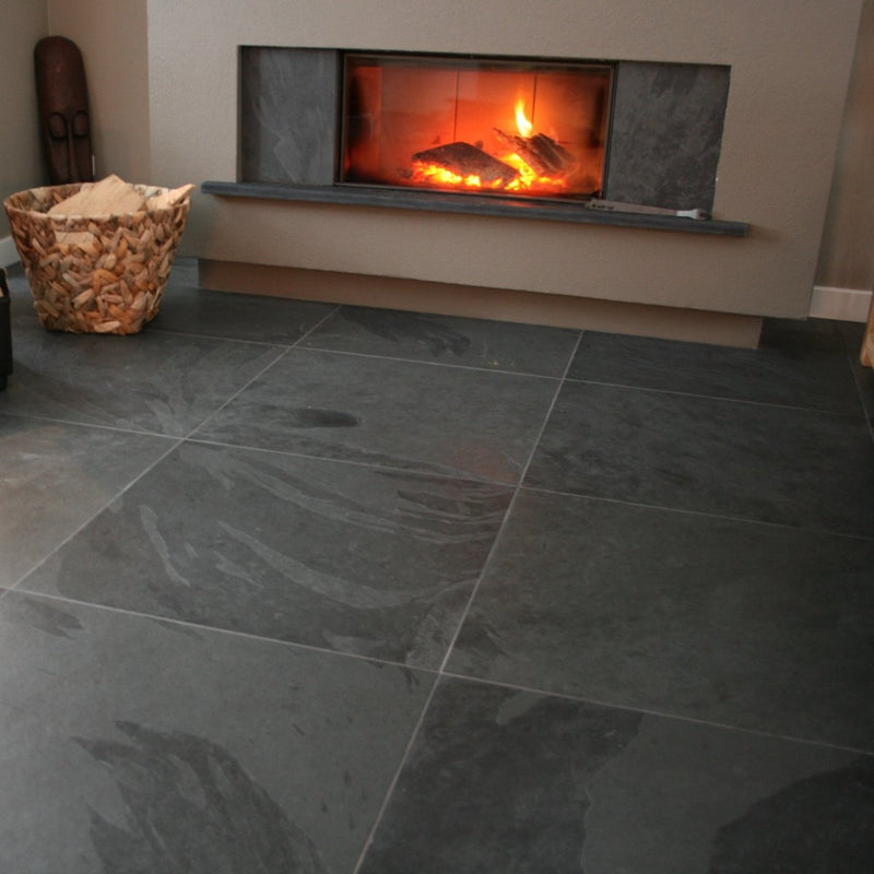  - Muster | Schieferfliesen | MUSTANG BLACK SLATE - Circa 20 x 20 cm - Muster | Afrika Naturstein