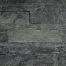 Natürlicher Schiefer-Verblender mit Streifenmuster von AFRICAN BLUE, dekoratives Naturstein-Element für Wandgestaltung