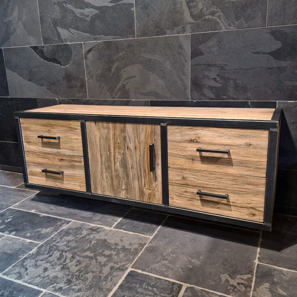  - METAL LOOK 7 Hängeschränk mit Spiegel, set - Hängeschränk - Badgestaltung | Afrika Naturstein