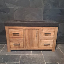 Moderner Bad-Unterschrank aus Teakholz mit glatter Oberfläche, ideal für moderne Badezimmergestaltung von BINTAN