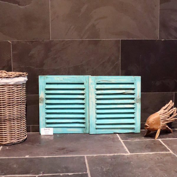  - Louvre Türen in vielen Größen - Set 13 (B43 x H48 x T3 cm) - Badgestaltung | Afrika Naturstein