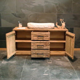  - MURASI Kommode 160 x 50 x 80 cm - Badgestaltung | Afrika Naturstein