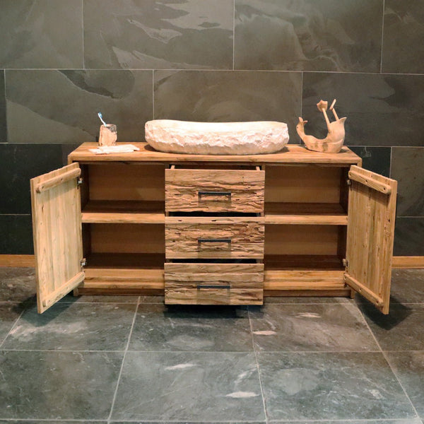  - MURASI Kommode 160 x 50 x 80 cm - Badgestaltung | Afrika Naturstein