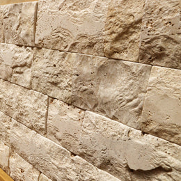  - Naturstein Verblender | SPLITFACE Travertin | FL 20 - 45 x 15 x 2,0 - 3,5 cm - Verblender | Afrika Naturstein