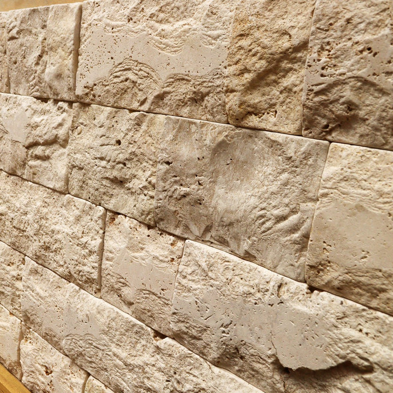  - Naturstein Verblender | SPLITFACE Travertin | FL 20 - 45 x 15 x 2,0 - 3,5 cm - Verblender | Afrika Naturstein
