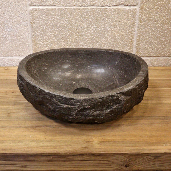 WAVE | Waschbecken | Blaustein roh - WAVE | Waschbecken | Blaustein roh - 40 x 30 x 13 - 15 cm - Badgestaltung | Afrika Naturstein GmbH - WAVE | Waschbecken | Blaustein roh - 40 x 30 x 13 - 15 cm - Badgestaltung | Afrika Naturstein