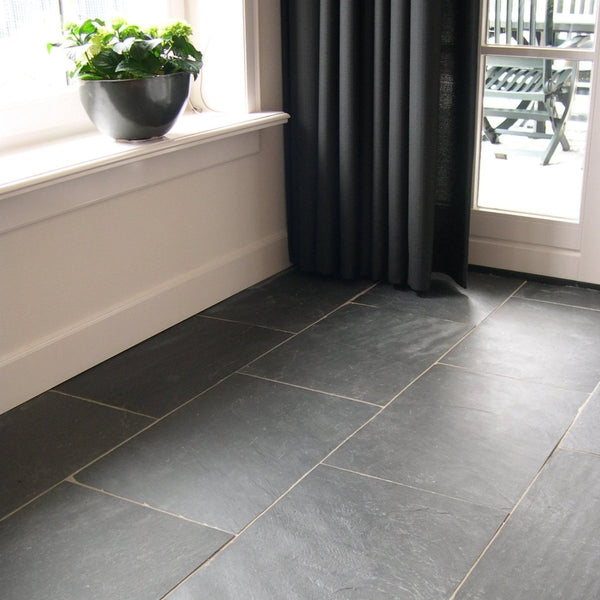 Naturstein Fliesen Schiefer Silver Grey silbergrau - Muster | Schieferfliesen | SILVER GREY | Rechteckig - ca. 20 x 20 cm - Muster | Afrika Naturstein