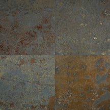 Mehrfarbige BRASIL MULTICOLOR Schiefer Terrassenplatten aus Naturstein, ideal für elegante Außenflächen.
