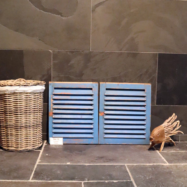  - Louvre Türen in vielen Größen - Set 12 (B44 x H53 x T2 cm) - Badgestaltung | Afrika Naturstein