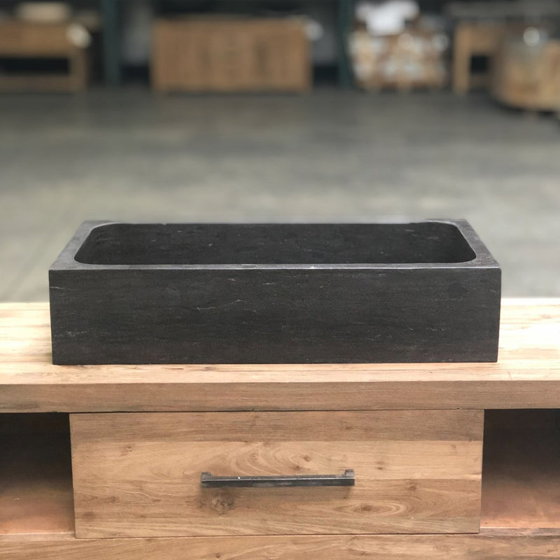 Waschtisch | Blaustein Glatt | Naturstein | 60 x 40 cm oder 90 x 45 cm - Afrika Naturstein & Teak Shop