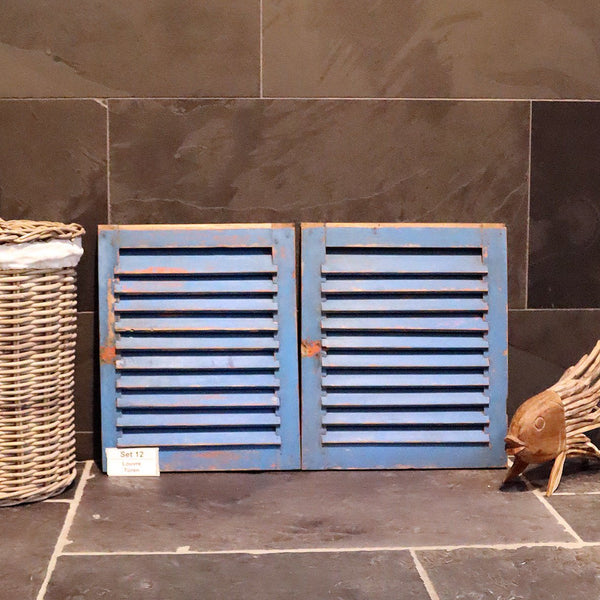  - Louvre Türen in vielen Größen - Set 12 (B44 x H53 x T2 cm) - Badgestaltung | Afrika Naturstein