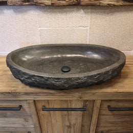 WAVE | Waschbecken | Blaustein roh - WAVE | Waschbecken | Blaustein roh - 80 x 45 x 13 - 15 cm - Badgestaltung | Afrika Naturstein GmbH - WAVE | Waschbecken | Blaustein roh - 80 x 45 x 13 - 15 cm - Badgestaltung | Afrika Naturstein