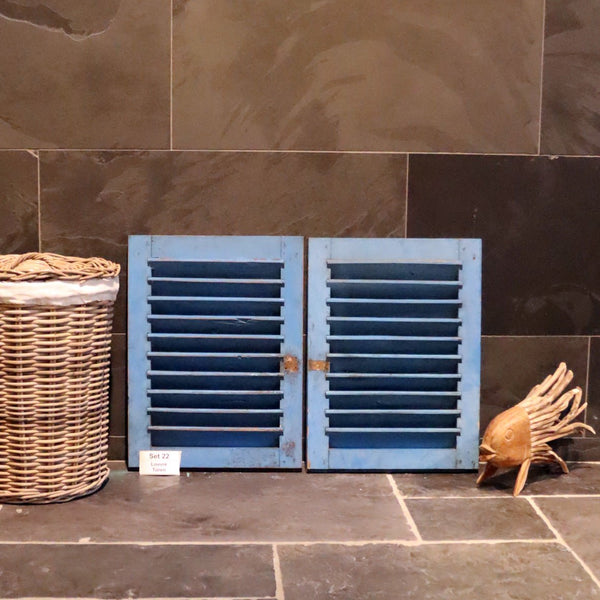  - Louvre Türen in vielen Größen - Set 22 (B43 x H58 x T3 cm) - Badgestaltung | Afrika Naturstein