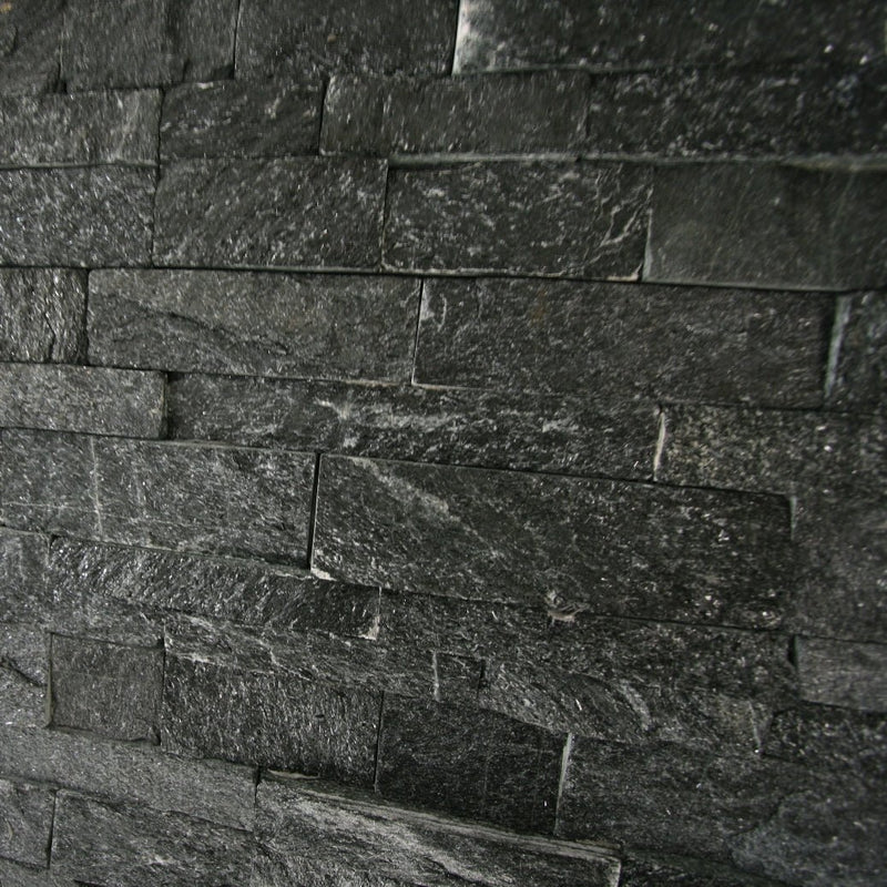  - Muster | Naturstein Verblender | QUARZIT BLACK - ca. 15 x 15 - 20 cm - Muster | Afrika Naturstein