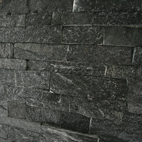  - Muster | Naturstein Verblender | QUARZIT BLACK - ca. 15 x 15 - 20 cm - Muster | Afrika Naturstein