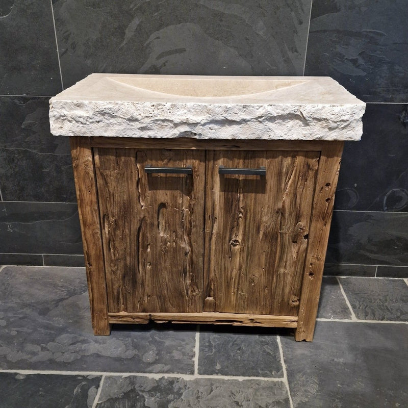  - Bantam 7 | mit Waschtisch - 86 x 45 x 80 cm - Badgestaltung | Afrika Naturstein