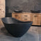  - THALASA Terrazzo Badewanne freistehend Schwarz - 180 x 80 x 60cm - Badgestaltung | Afrika Naturstein