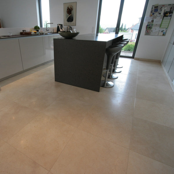  - Muster | Kalksteinfliesen | JERUSALEM DESERT | Gebürstet - ca. 20 x 20 cm - Muster | Afrika Naturstein