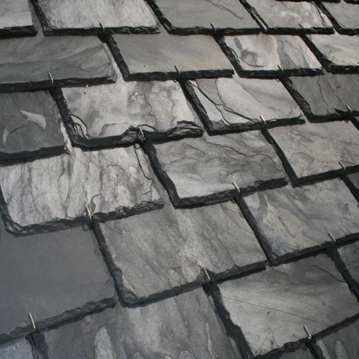 Dachschiefer Schieferdeckung Schieferplatten Schiefer Afrika Silver Blue - 1 Musterstück | Dacheindeckung Dachschiefer - 35 x 25 x 1.0 - 1.3 cm - Dach und Fasade | Afrika Naturstein