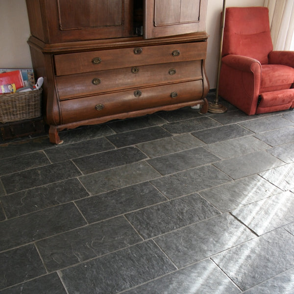  - Muster | Schieferfliesen | AFRICAN BLUE - ca. 20 x 20 cm - Muster | Afrika Naturstein