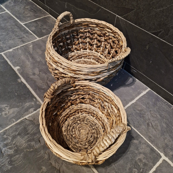  - Handgeflochtenes Körbchen aus Rattan - Badgestaltung | Afrika Naturstein