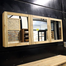 Spiegelschrank Badspiegel aus recyceltem Teakholz, 150 oder 180 cm breit, für stilvolle Badgestaltung von MALAYA