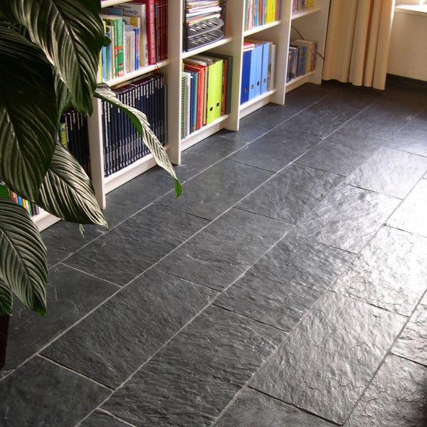 Naturstein Fliesen Wand und Boden African Blue - Muster | Schieferfliesen | AFRICAN BLUE - ca. 20 x 20 cm - Muster | Afrika Naturstein