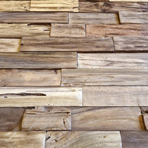 Holzverblender aus Teakholz von RUS 4, handgefertigtes Verblender-Panel für natürliche Wandgestaltung