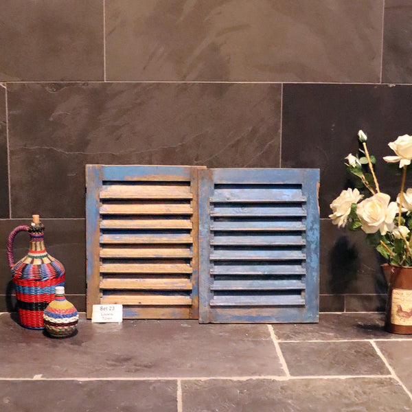  - Louvre Türen in vielen Größen - Set 23 (B39 x H52 x T3 cm) - Badgestaltung | Afrika Naturstein