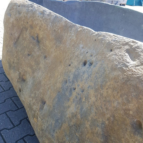  - POSEIDON Badewanne freistehend Flussstein 286 x 145 x 60 - 70 cm, Whirlpool, XXL - Badgestaltung | Afrika Naturstein