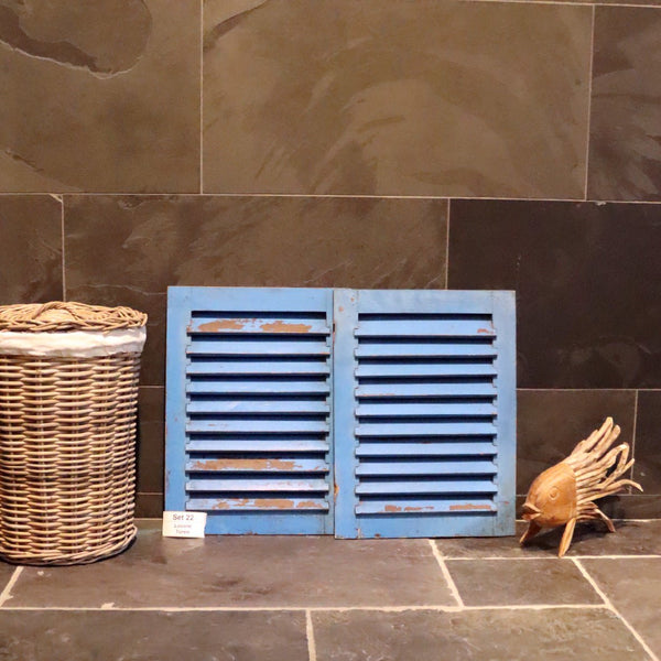  - Louvre Türen in vielen Größen - Set 22 (B43 x H58 x T3 cm) - Badgestaltung | Afrika Naturstein