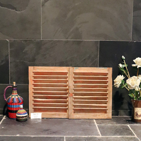  - Louvre Türen in vielen Größen - Set 19 (B44 x H52 x T3 cm) - Badgestaltung | Afrika Naturstein