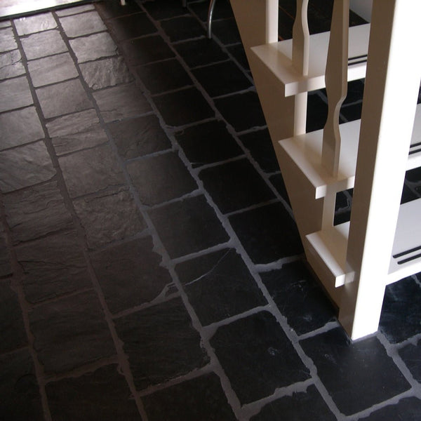 Naturstein Platten Wandfliesen Bodenfliesen Schiefer Silver Blue - Schieferfliesen | SILVER BLUE | Gehämmert - Fliesen | Afrika Naturstein